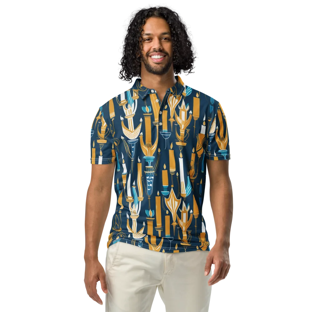 Candlelight Court on Men's Slim Fit Polo Shirt — Front