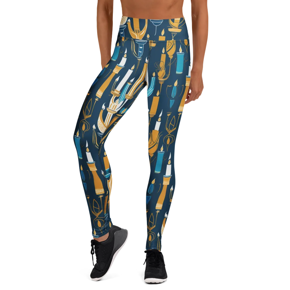 Candlelight Court on Yoga Leggings — Front