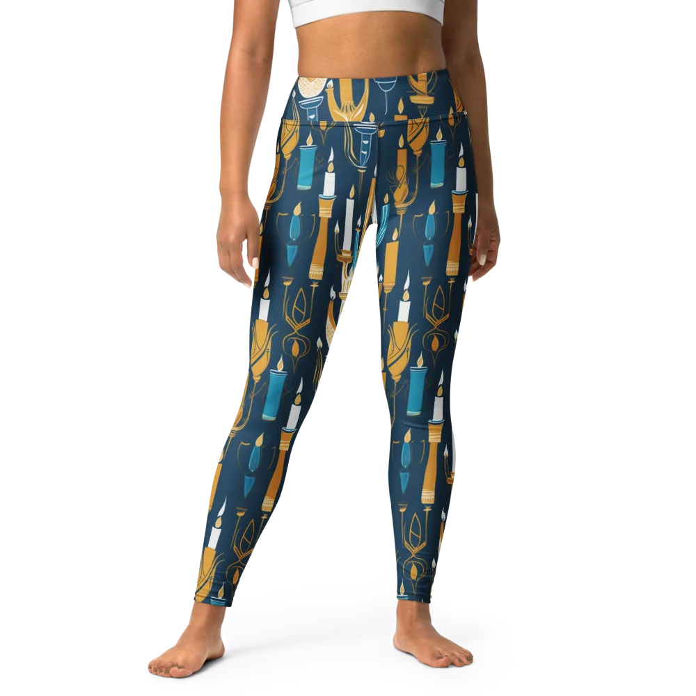 Candlelight Court on Yoga Leggings — Front