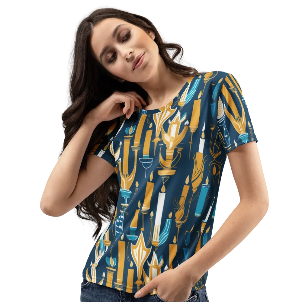 Candlelight Court on Women's Crew Neck T-Shirt — Left Front