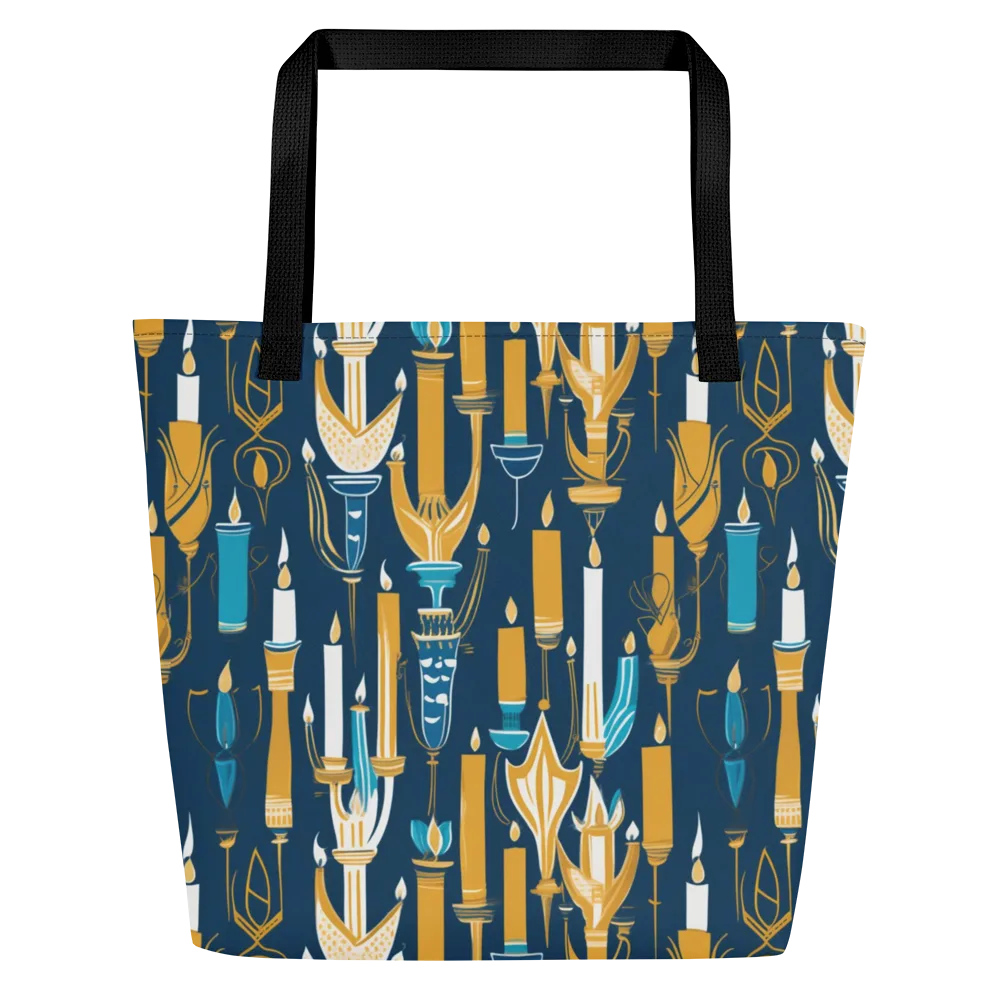 Candlelight Court on Large Tote Bag W/ Pocket — Front