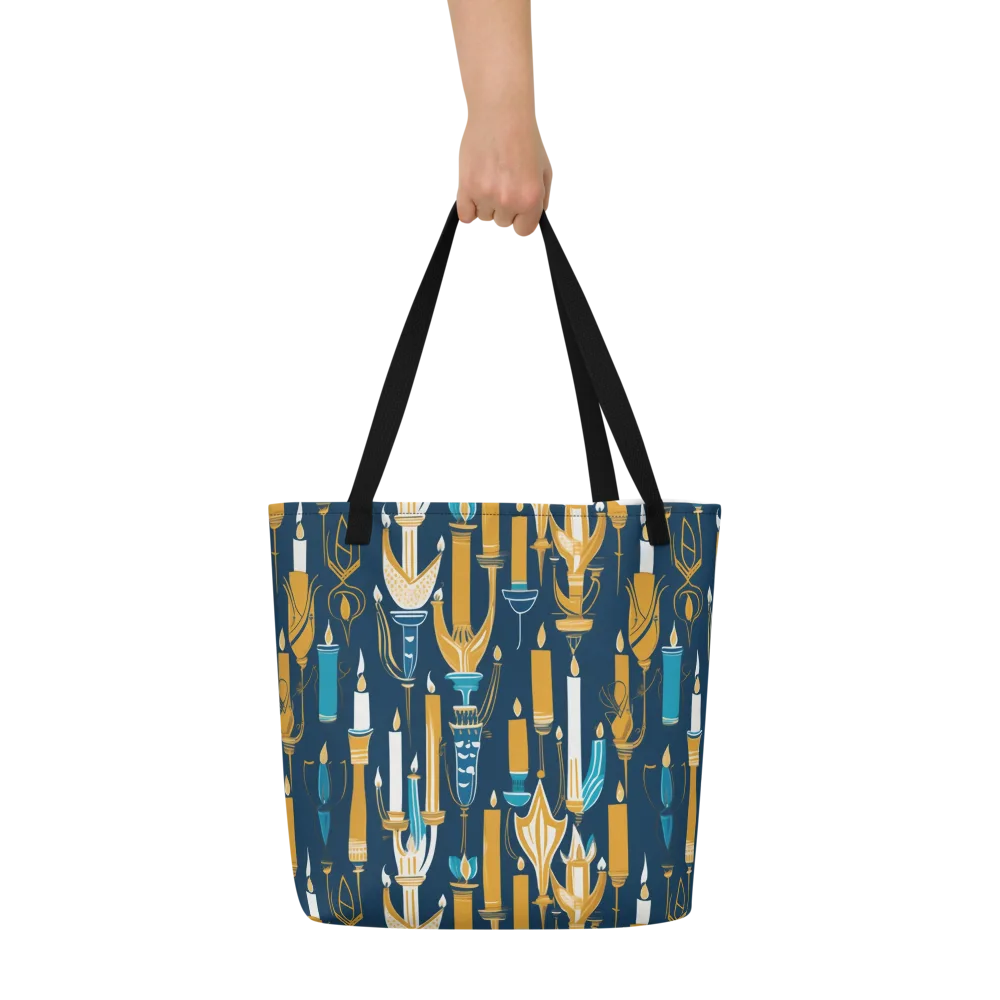 Candlelight Court on Large Tote Bag W/ Pocket — Front