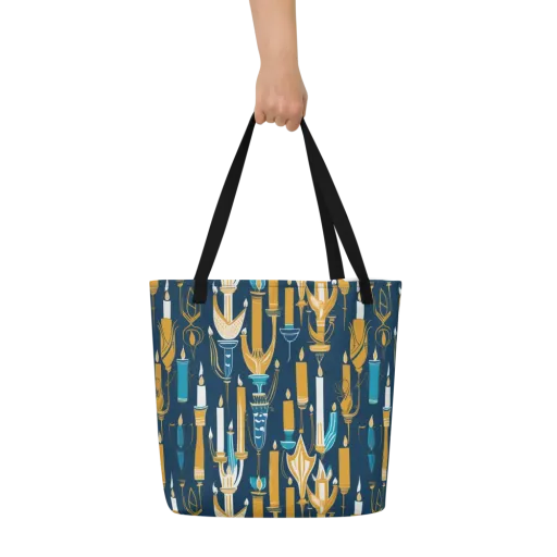 Candlelight Court on a Large Tote Bag W/ Pocket