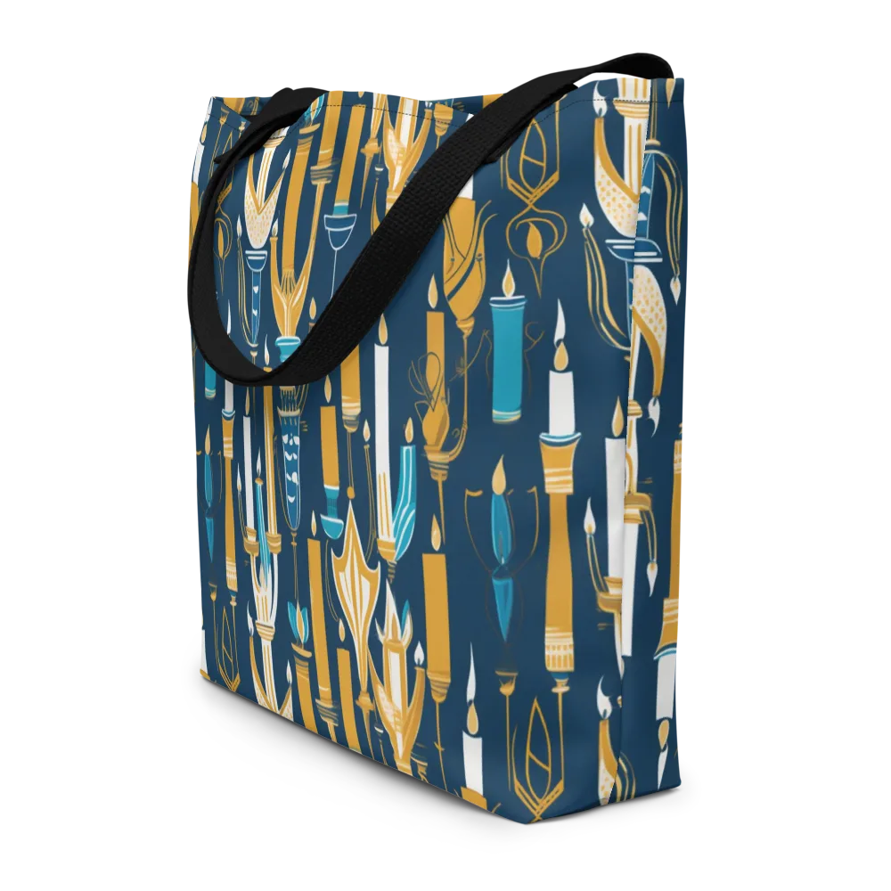 Candlelight Court on Large Tote Bag W/ Pocket — Front