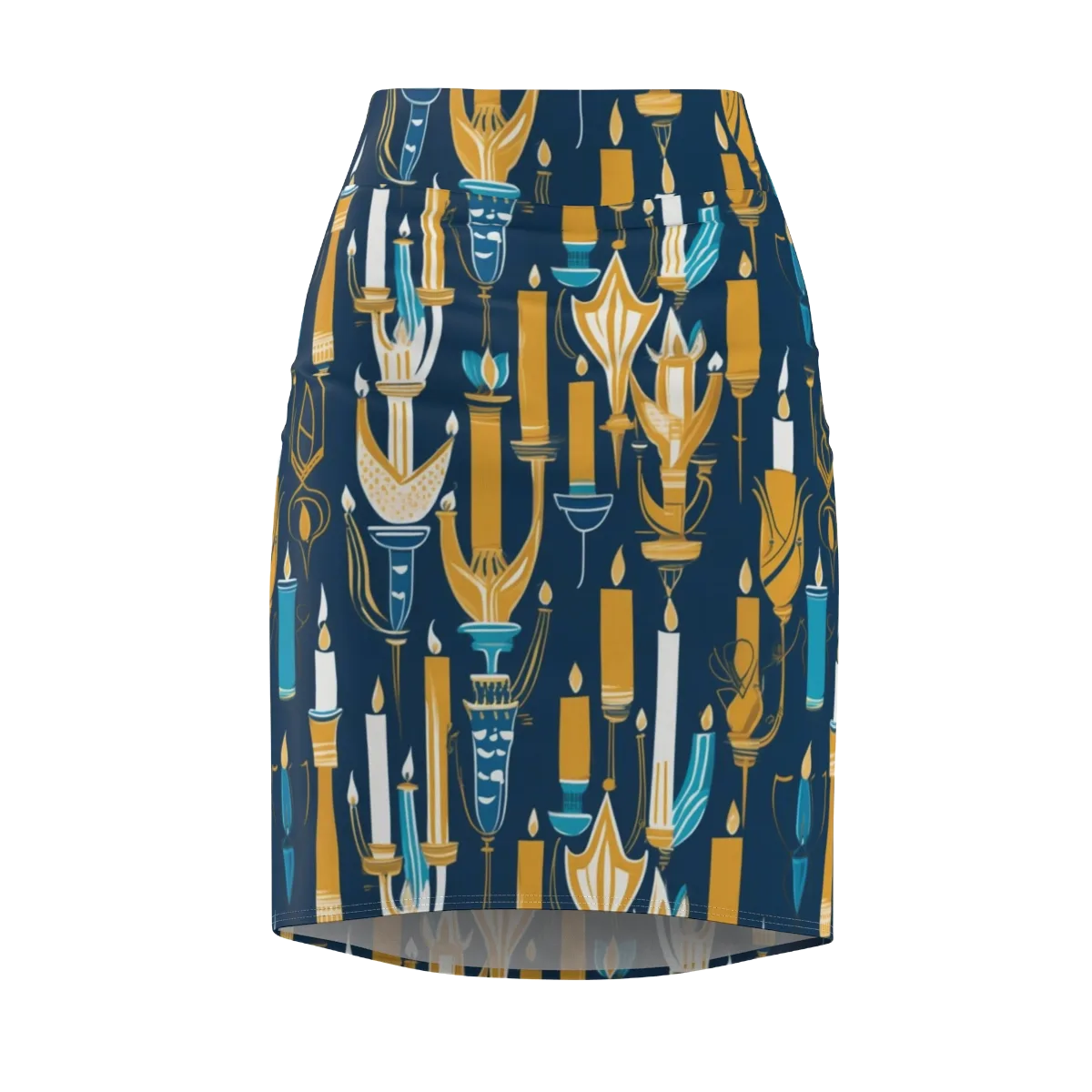 Candlelight Court on Pencil Skirt — Front