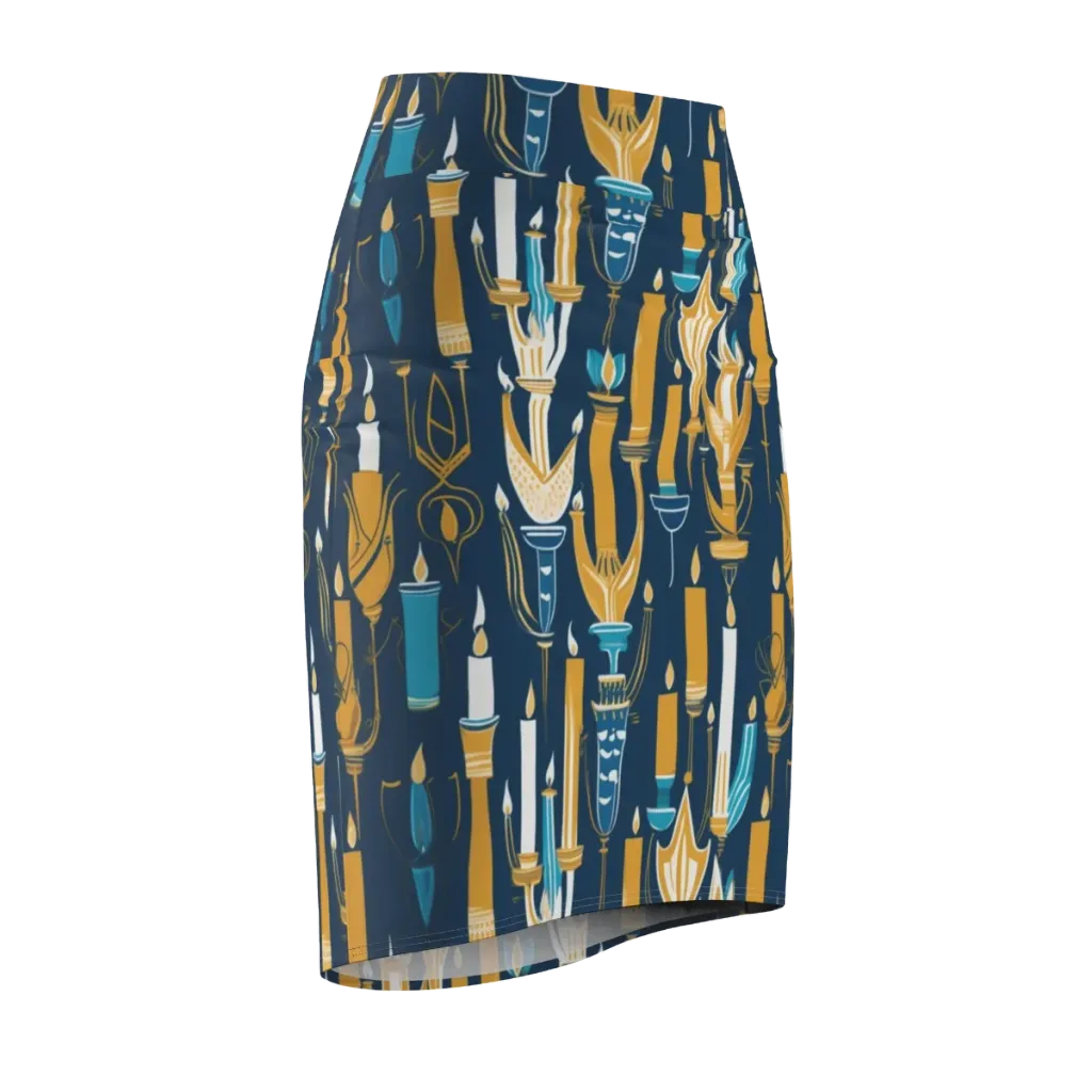 Candlelight Court on Pencil Skirt — Front Side