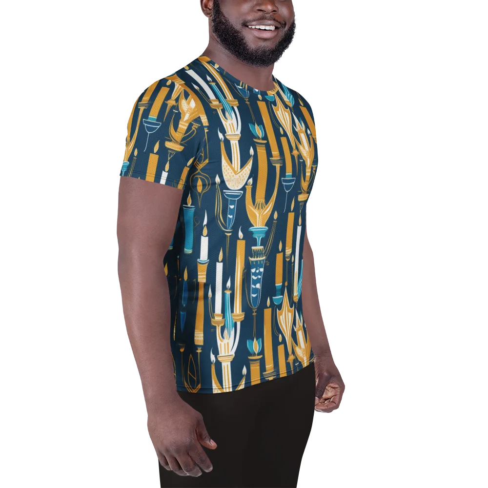 Candlelight Court on Men's Athletic T-Shirt — Right