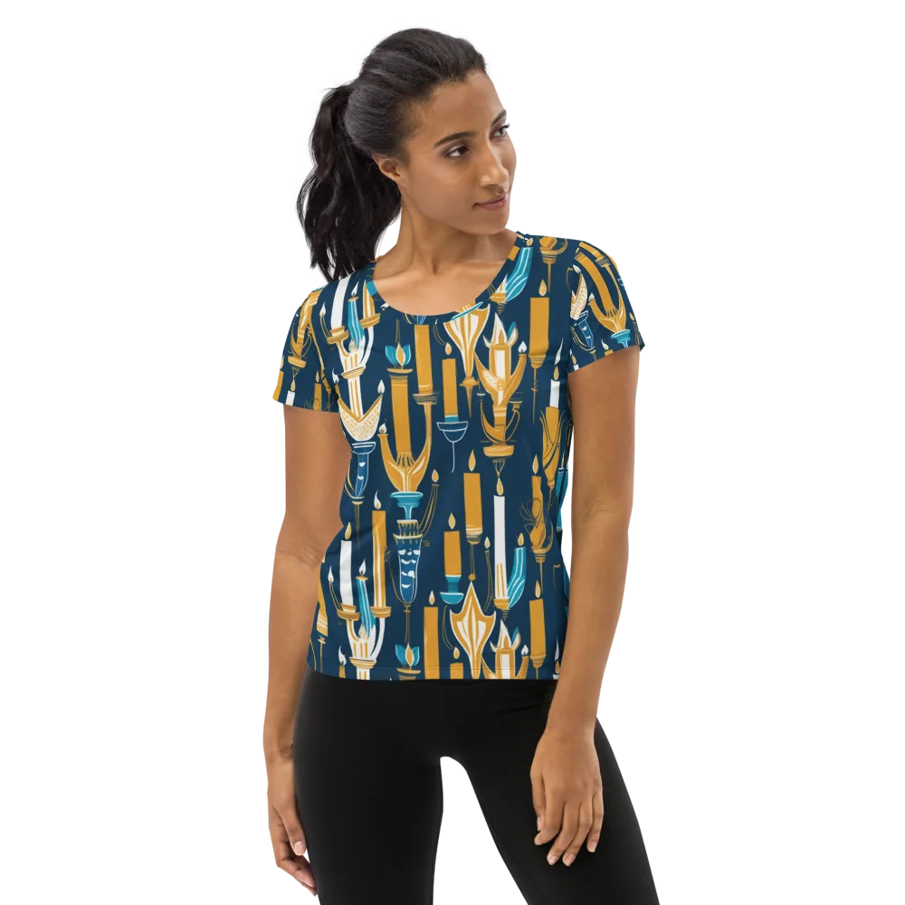 Candlelight Court on Women's Athletic T-Shirt — Front