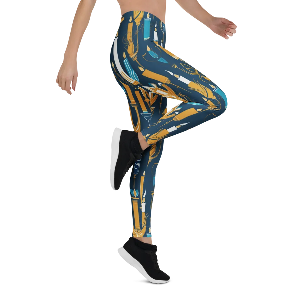 Candlelight Court on Leggings — Right