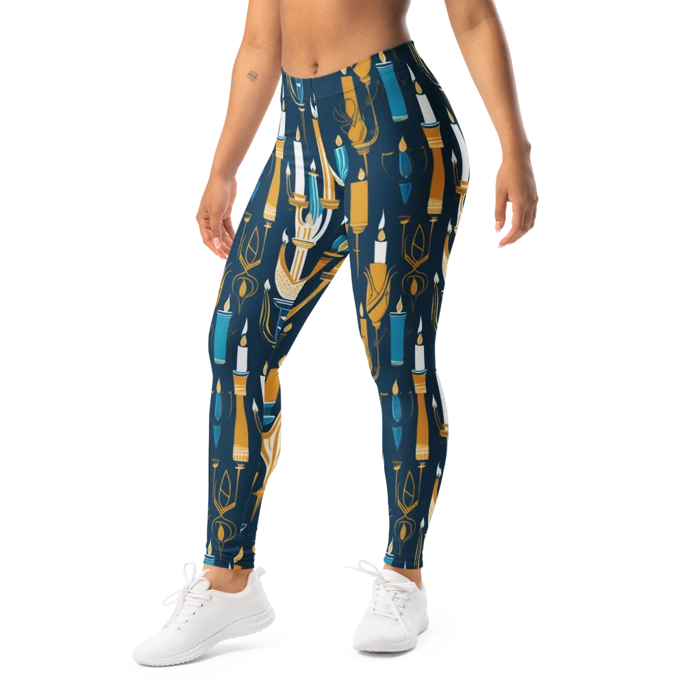 Candlelight Court on Leggings — Left Front