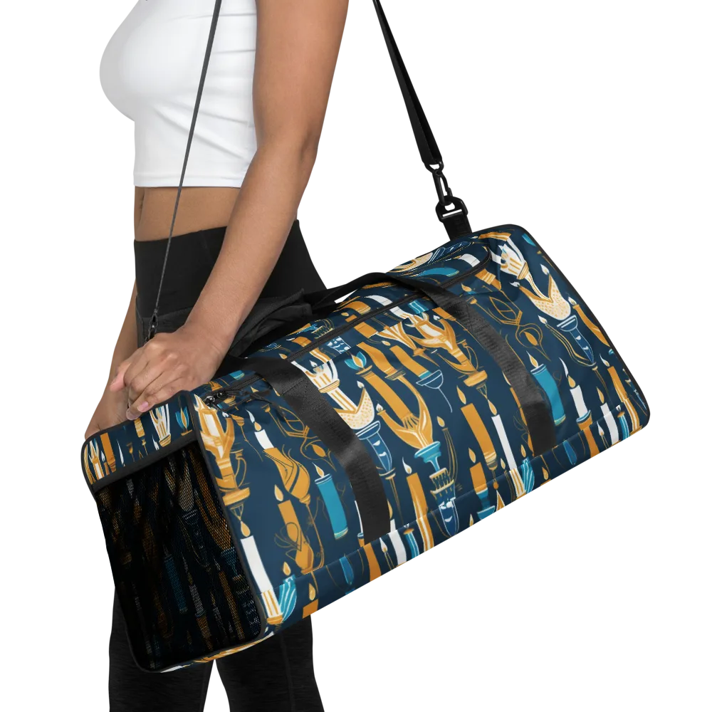Candlelight Court on Duffle Bag — Front