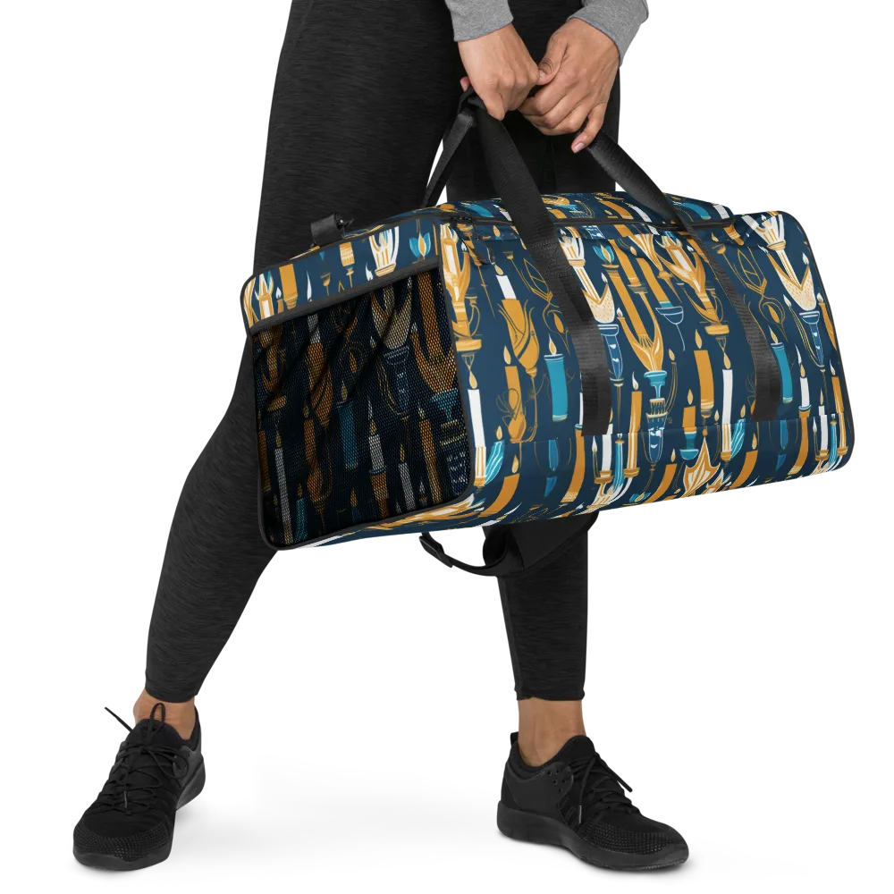 Candlelight Court on Duffle Bag — Right Front