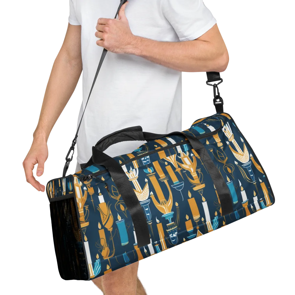Candlelight Court on Duffle Bag — Right Front