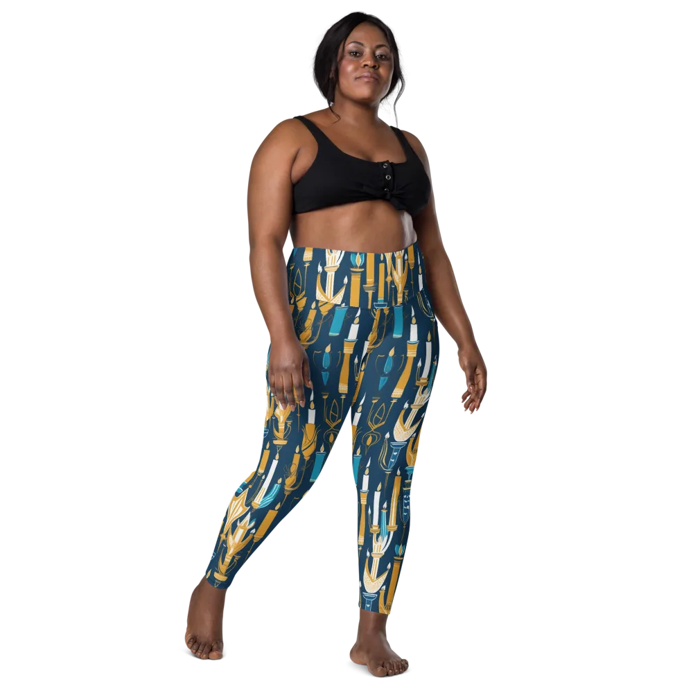 Candlelight Court on Leggings with Pockets — Front