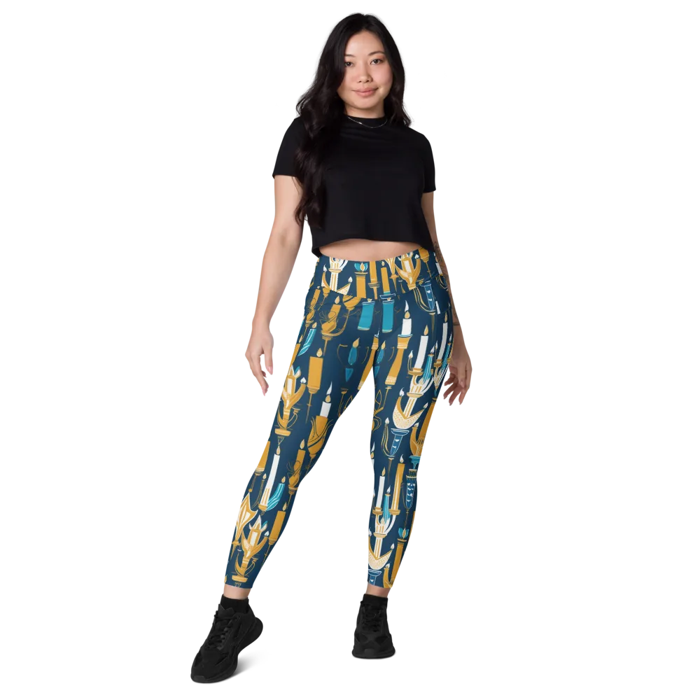 Candlelight Court on Leggings with Pockets — Front