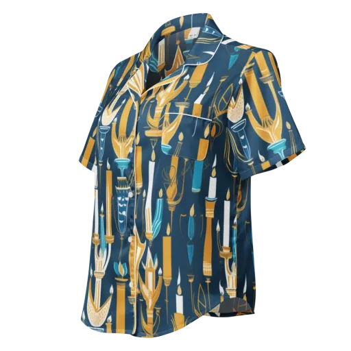 Candlelight Court on a Women's Short Sleeve Pajama Top