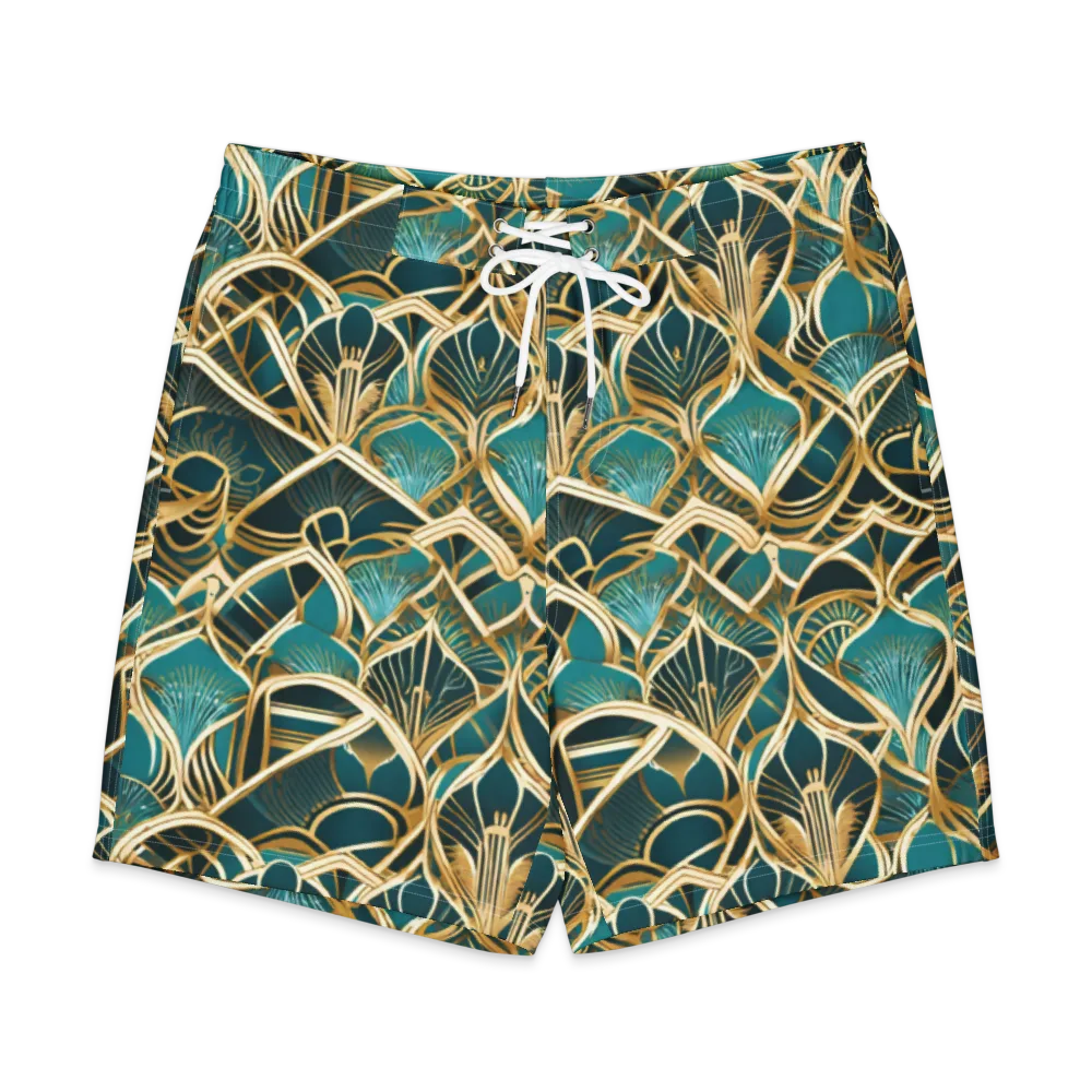 Gilded Botanicals on Men's Board Shorts — Front