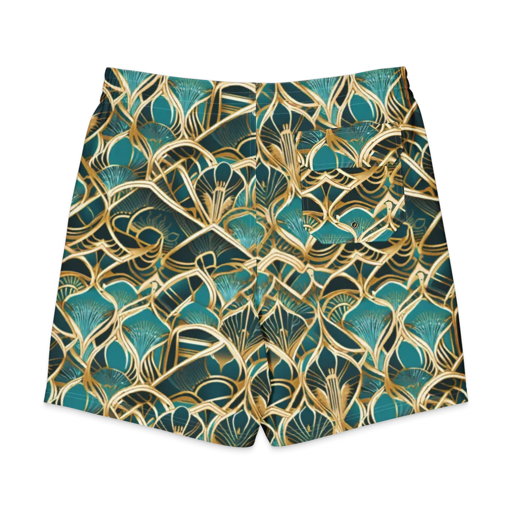 Gilded Botanicals on Men's Board Shorts — Back