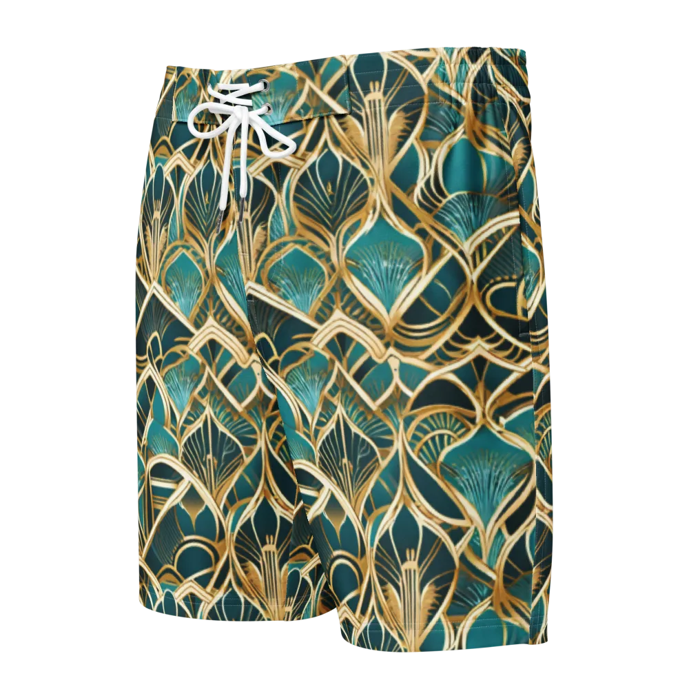 Gilded Botanicals on Men's Board Shorts — Front