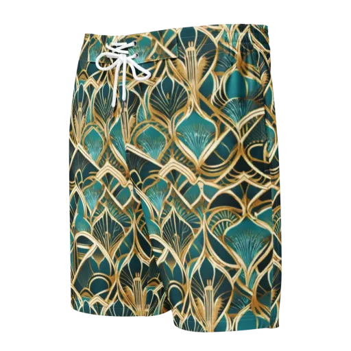 Gilded Botanicals on a Men's Board Shorts
