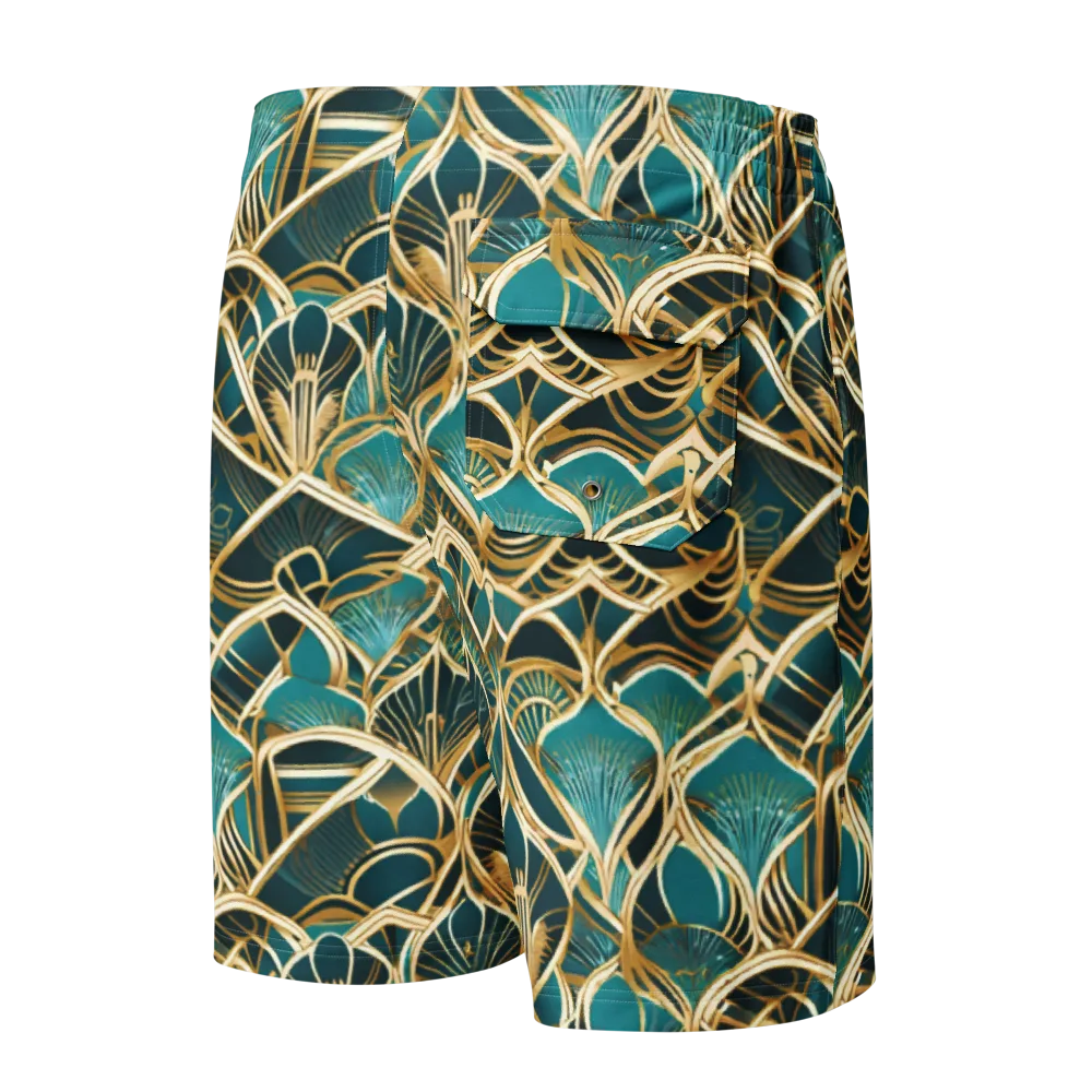Gilded Botanicals on Men's Board Shorts — Back