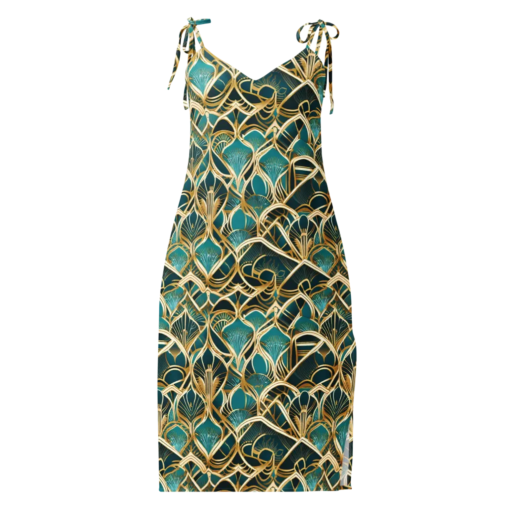 Gilded Botanicals on Slip Dress — Front