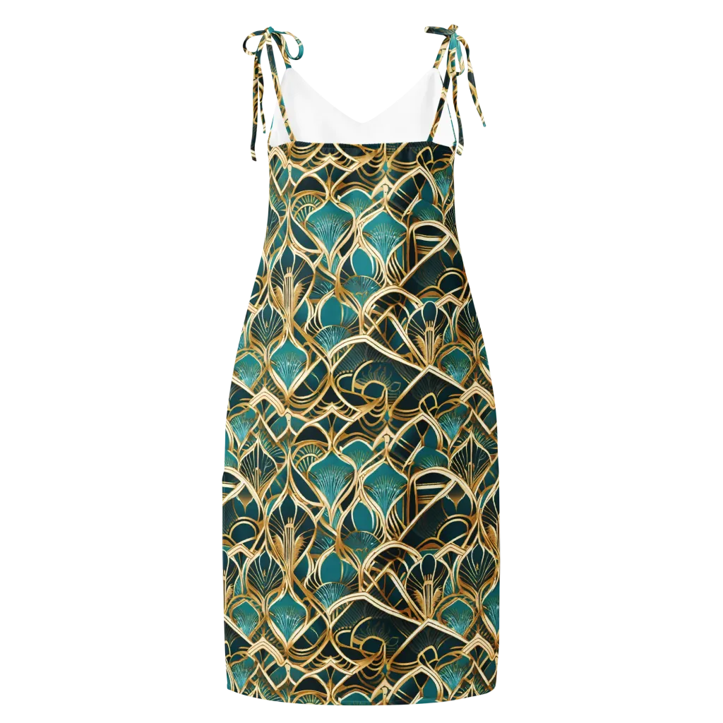 Gilded Botanicals on Slip Dress — Back