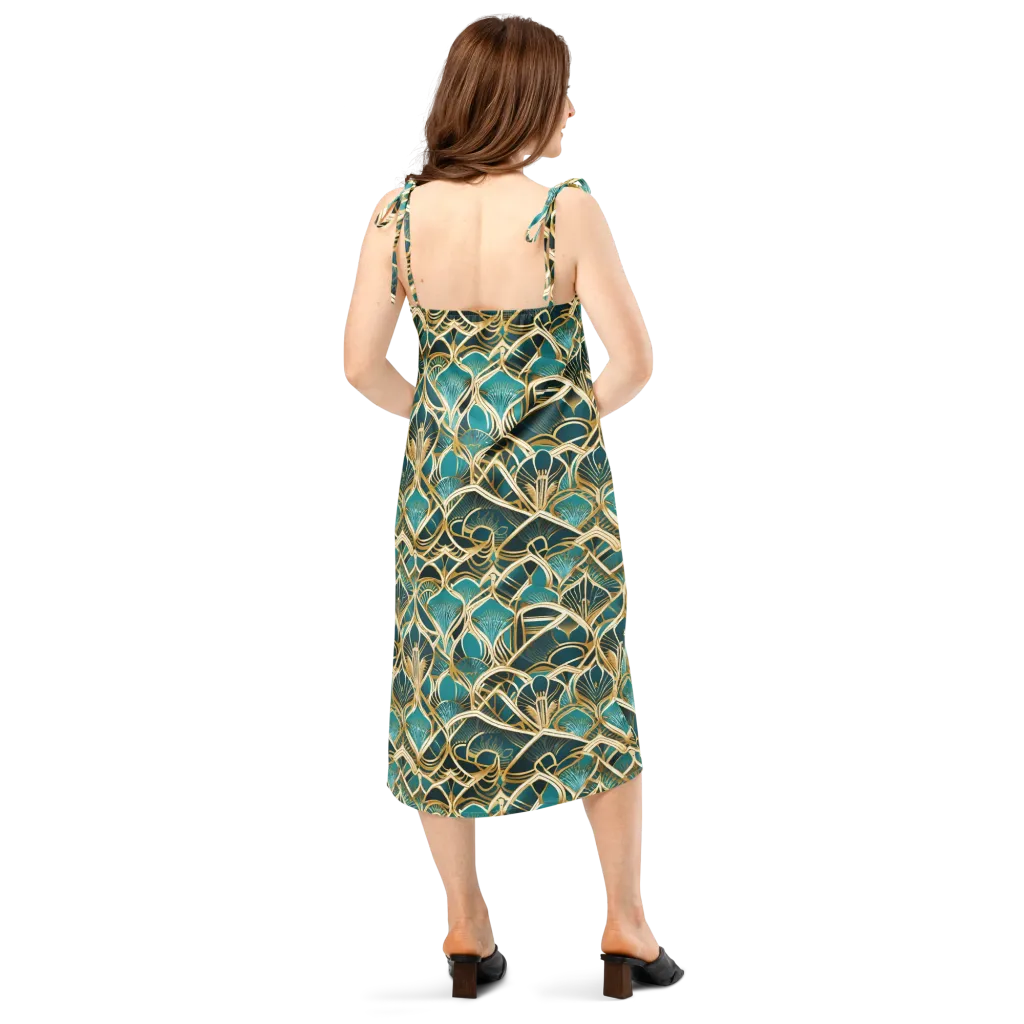 Gilded Botanicals on Slip Dress — Back