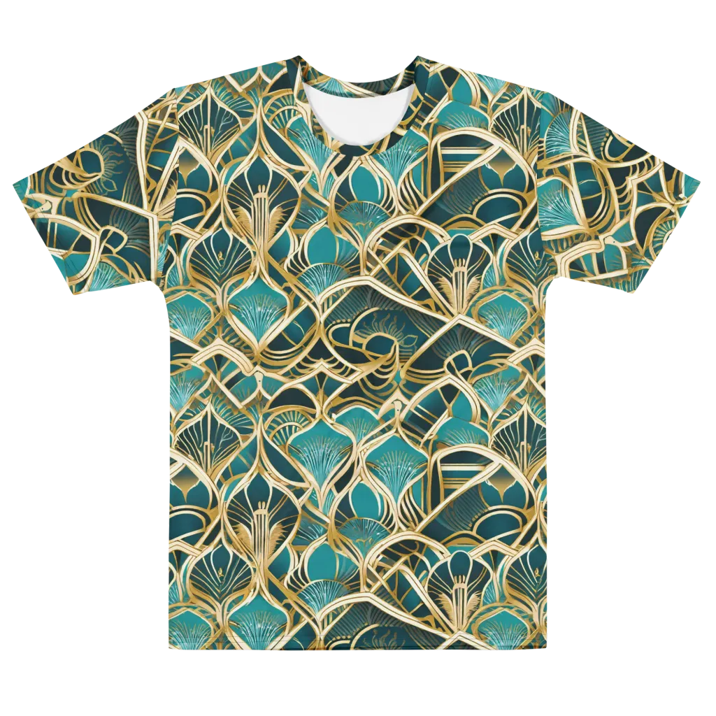 Gilded Botanicals on Men's Cotton Crew Neck T-Shirt — Front