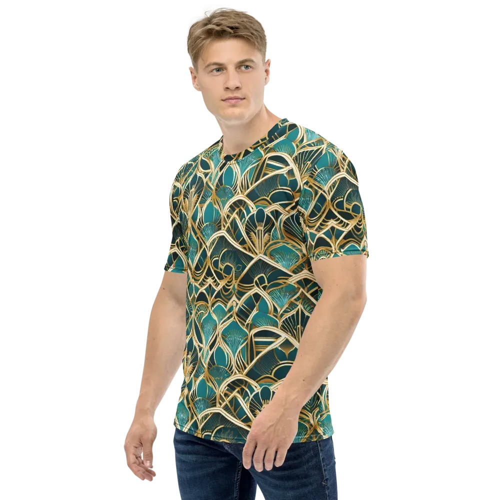 Gilded Botanicals on Men's Crew Neck T-Shirt — Left