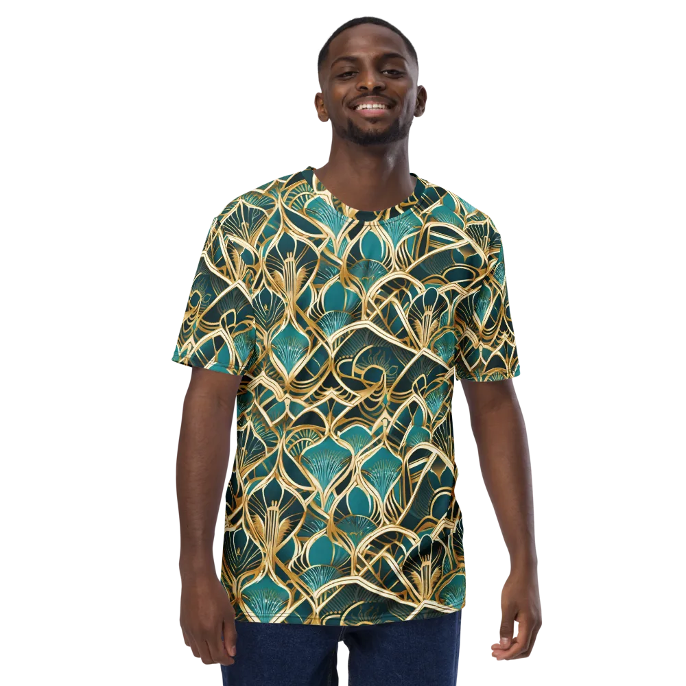 Gilded Botanicals on Men's Crew Neck T-Shirt — Front
