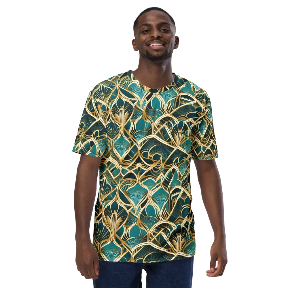 Gilded Botanicals on Men's Crew Neck T-Shirt — Front