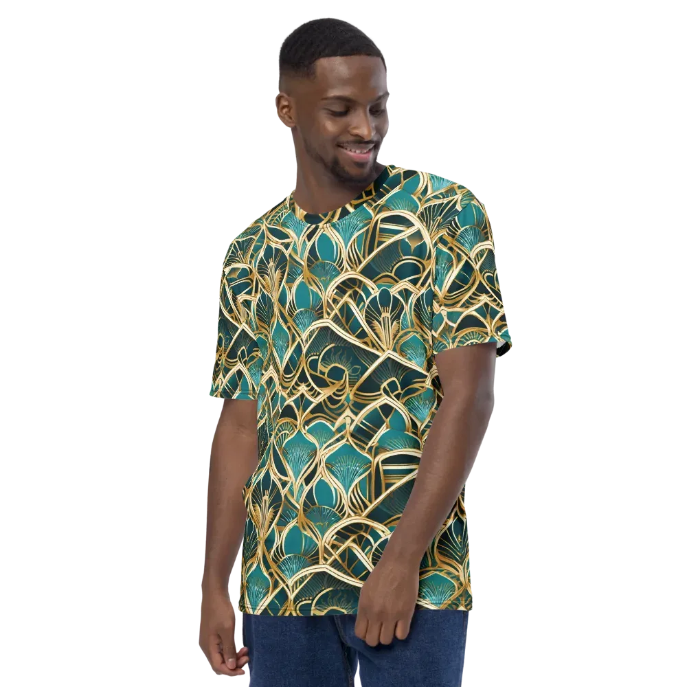 Gilded Botanicals on Men's Crew Neck T-Shirt — Left
