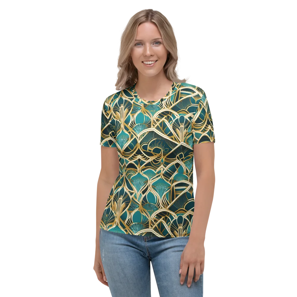 Gilded Botanicals on Women's Crew Neck T-Shirt — Front