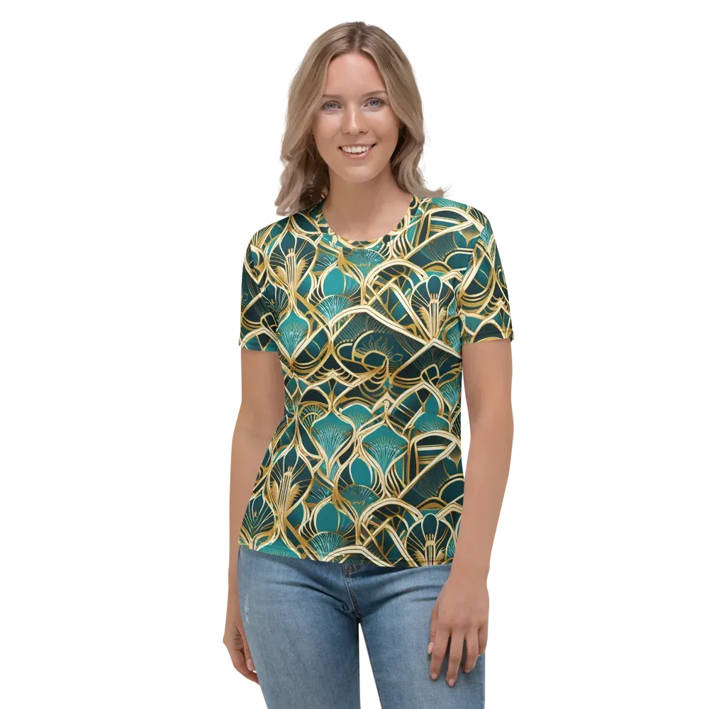 Gilded Botanicals on Women's Crew Neck T-Shirt — Front