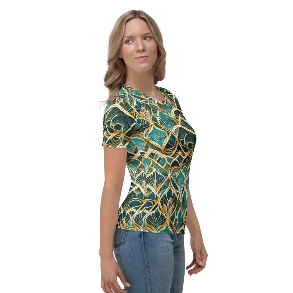 Gilded Botanicals on Women's Crew Neck T-Shirt — Right