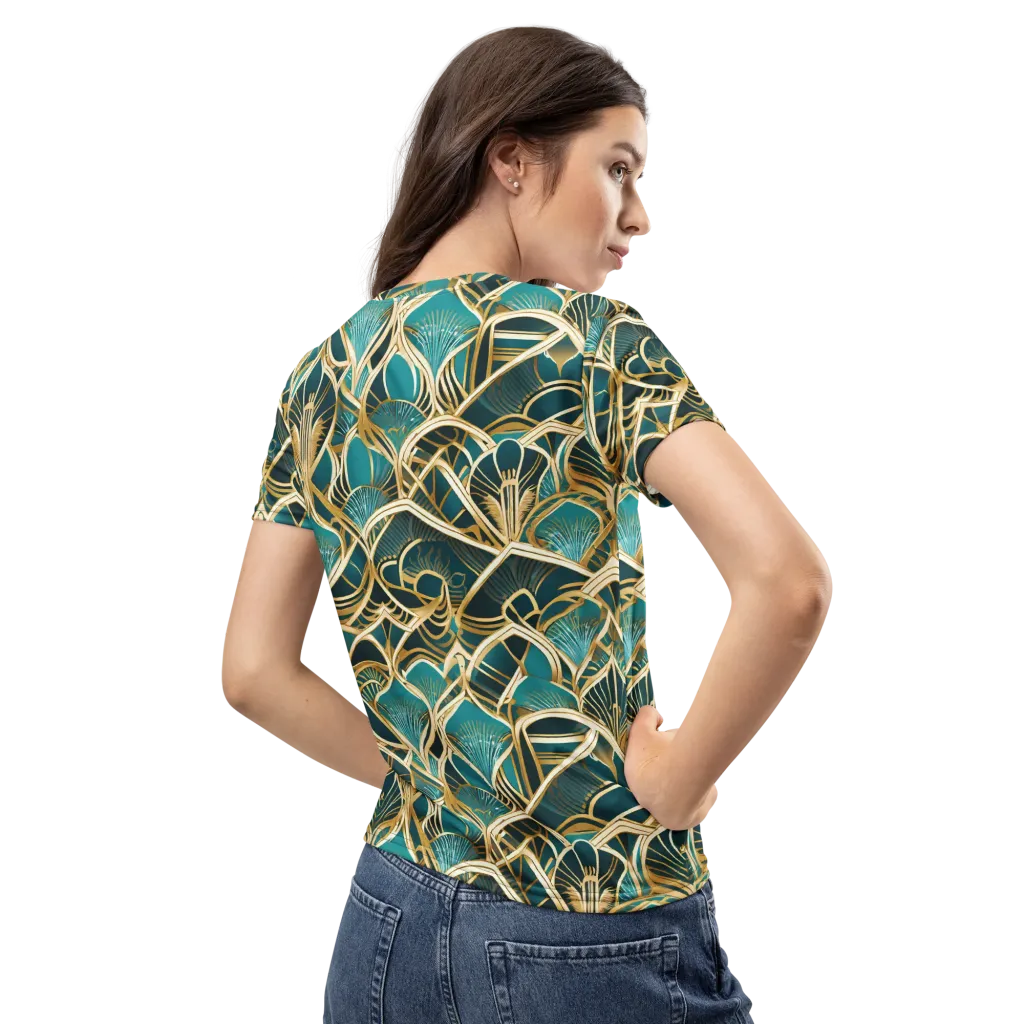 Gilded Botanicals on Women's Crew Neck T-Shirt — Back