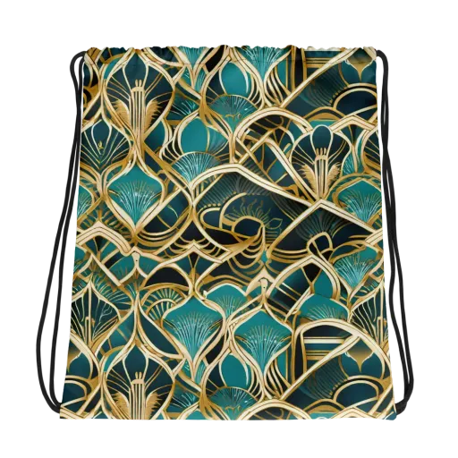 Gilded Botanicals on a Drawstring Bag