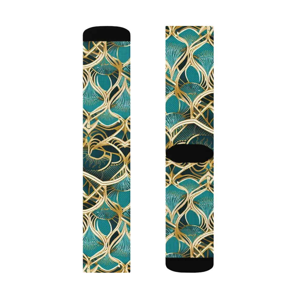 Gilded Botanicals on Socks — Right Sock