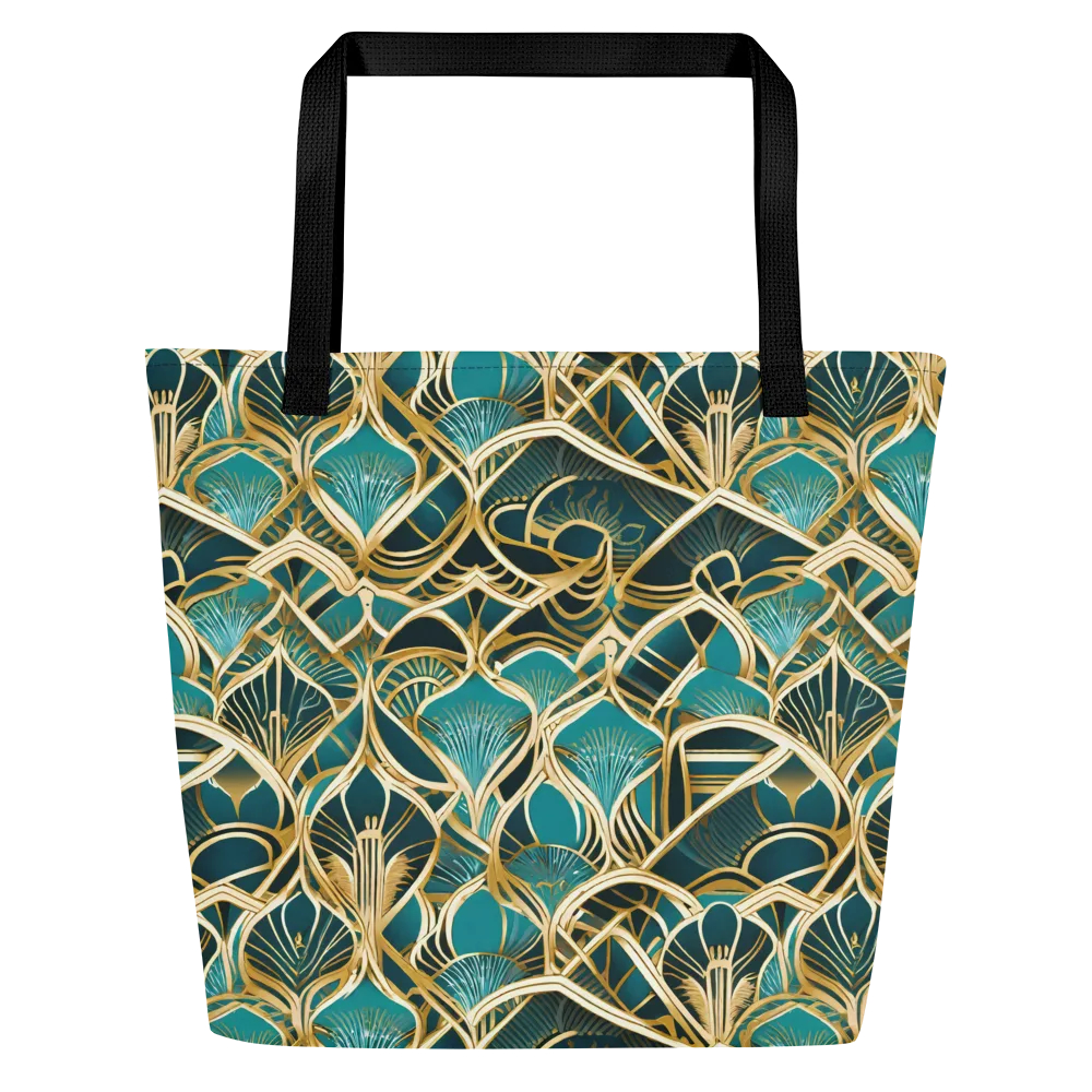 Gilded Botanicals on Large Tote Bag W/ Pocket — Front