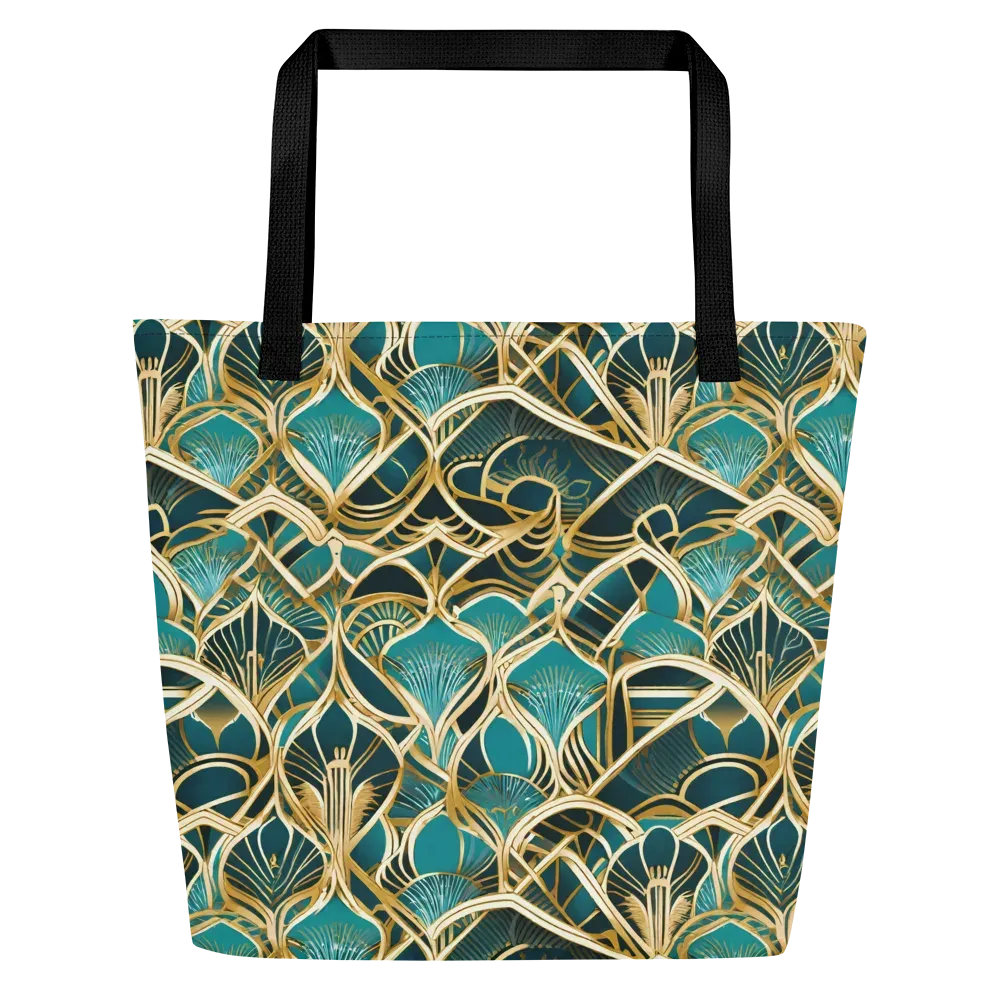 Gilded Botanicals on Large Tote Bag W/ Pocket — Front
