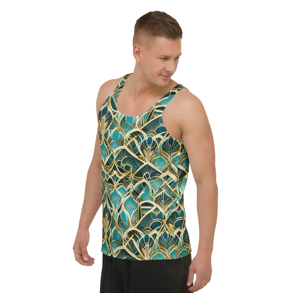 Gilded Botanicals on Men's Tank Top — Left Front