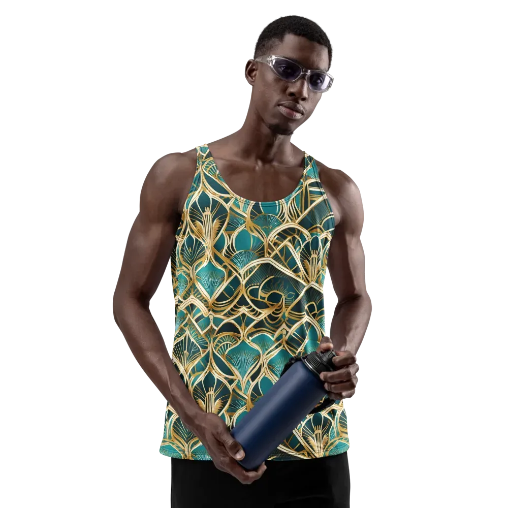 Gilded Botanicals on Men's Tank Top — Front
