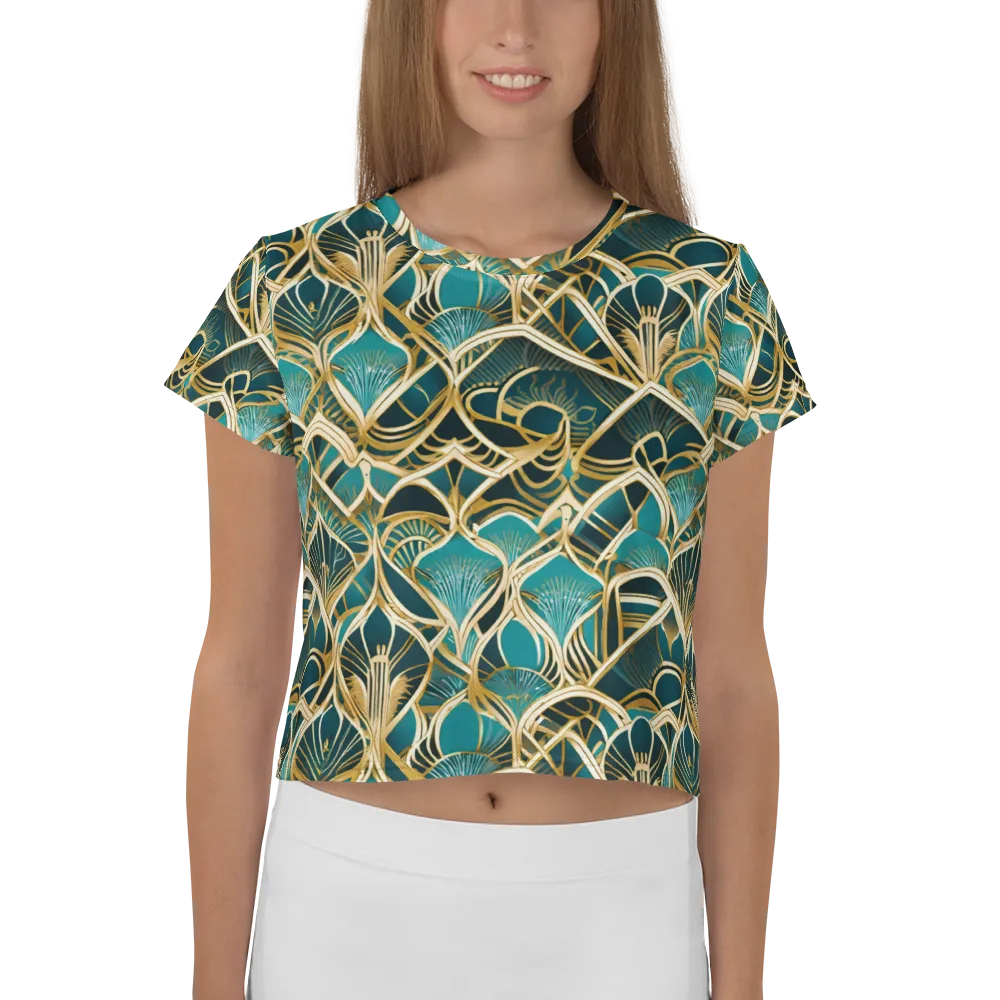Gilded Botanicals on Crop Tee — Front