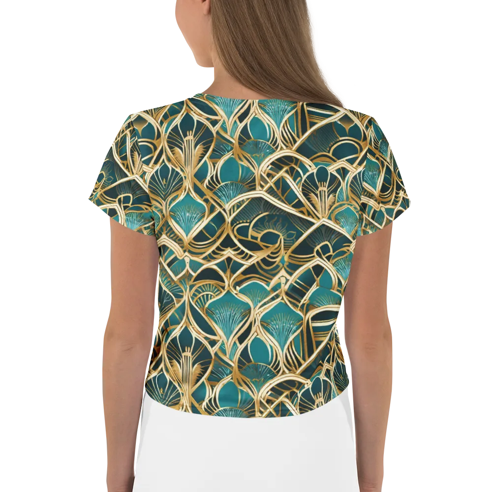Gilded Botanicals on Crop Tee — Back
