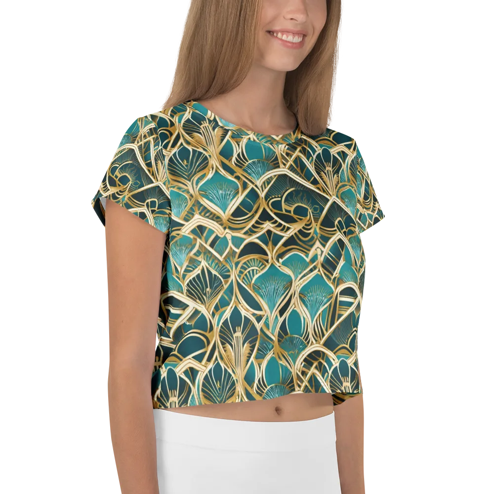 Gilded Botanicals on Crop Tee — Right