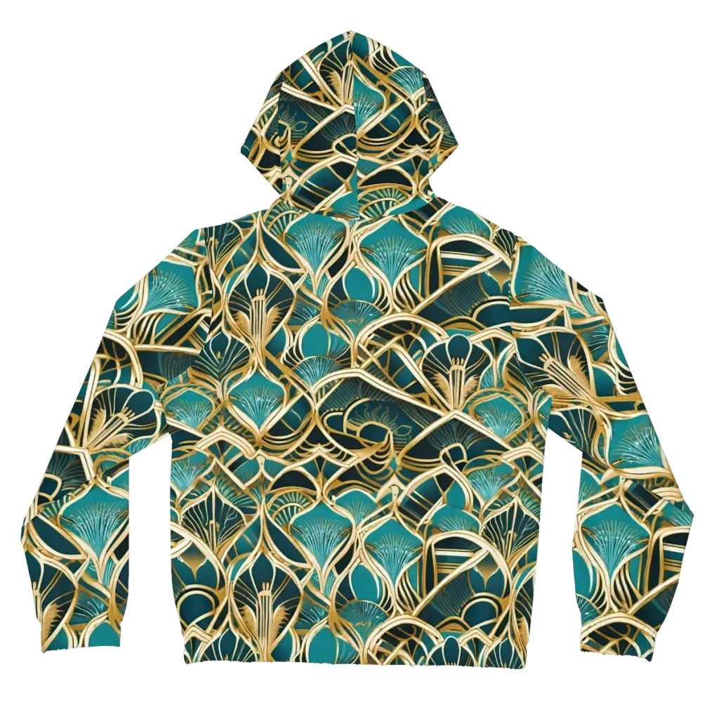 Gilded Botanicals on Women's Full-Zip Hoodie — Back