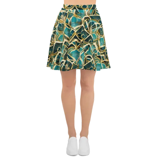 Gilded Botanicals on a Skater Skirt