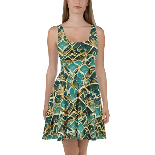 Gilded Botanicals on a Skater Dress