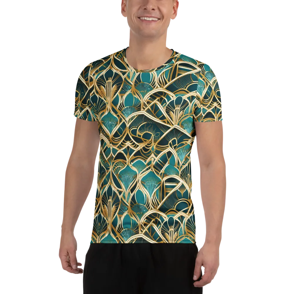 Gilded Botanicals on Men's Athletic T-Shirt — Front